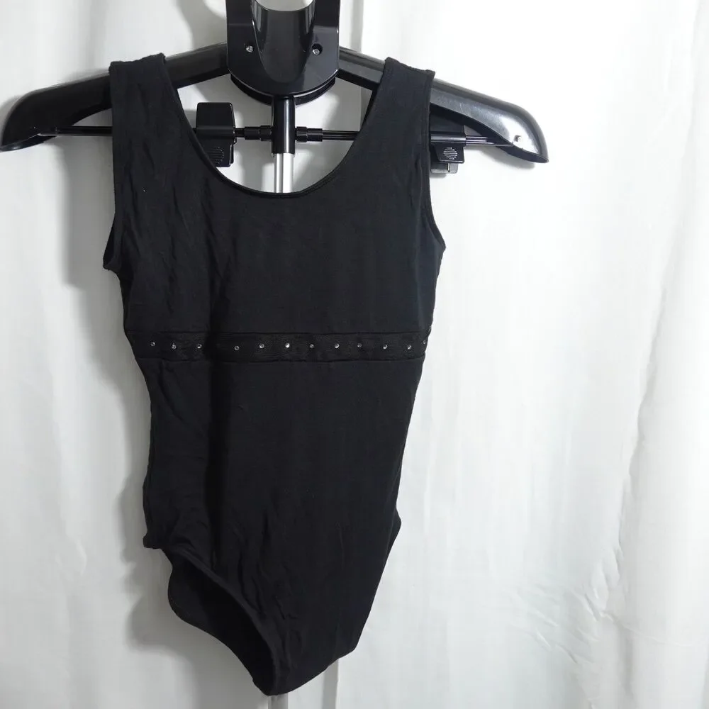 Flo Dancewear Freestyle Black Leotard Size L (10-12) Dance Wear